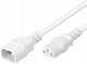 PremiumCord IEC C13 / IEC C14 - IEC 320 / IEC C13 / IEC C14 Cable 2m White