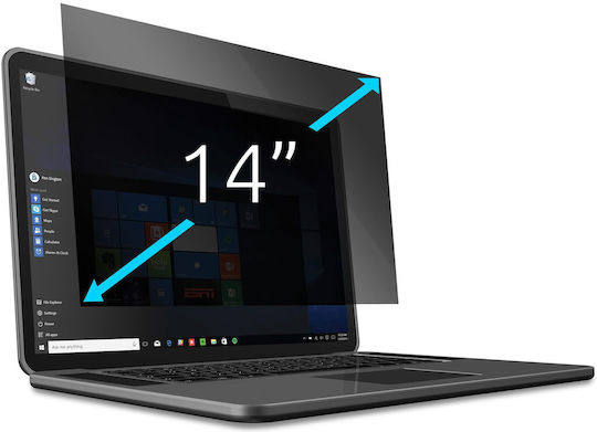 Kensington Privacy Filter 14" Notebooks 16:10 Removable 2-Way Privacy Screen Anti-Spy Screen Protector Anti-Glare Coating & Blue Light Reduction Transparent 628967