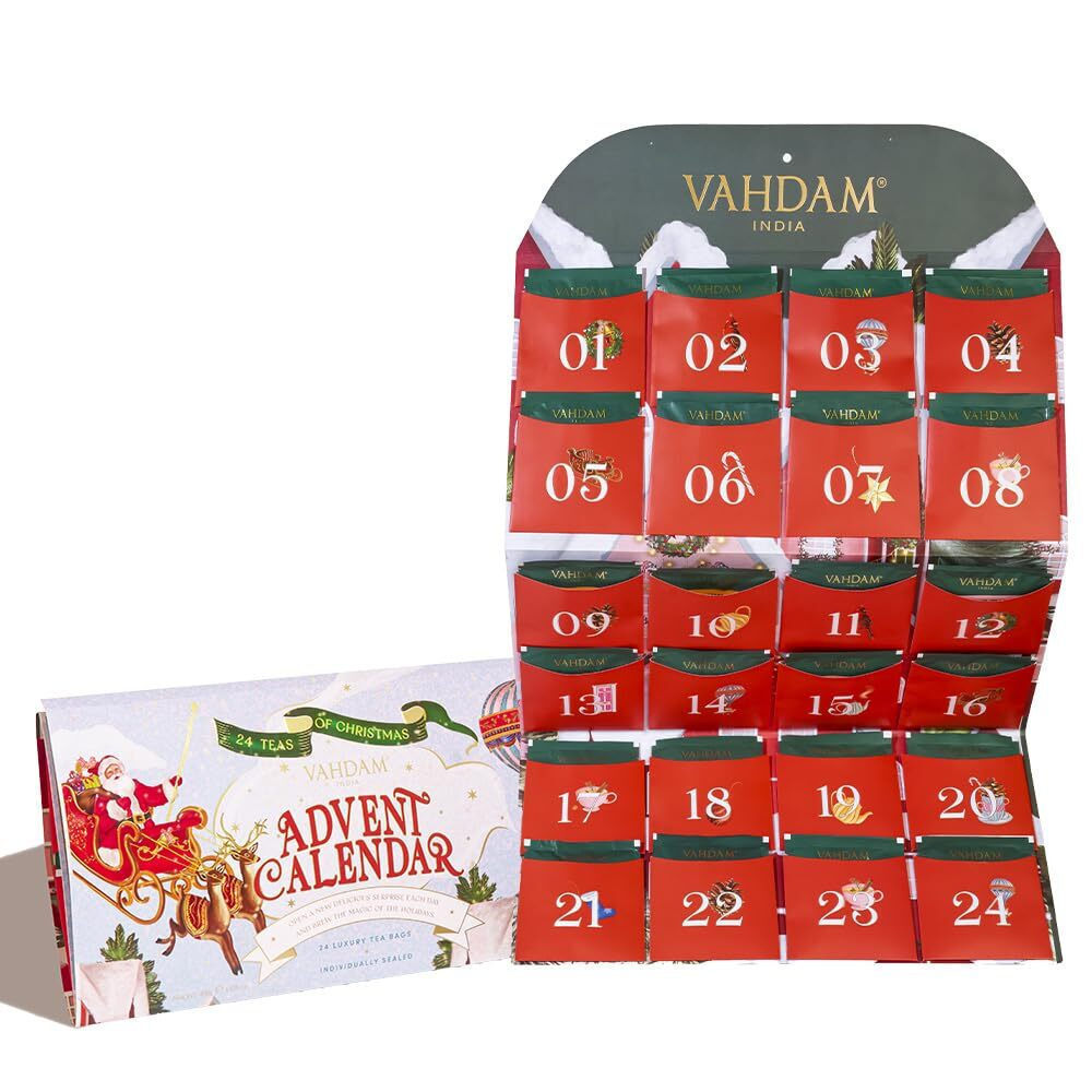 Vahdam Tea Advent Calendar 2025 Limited Edition Foldable Gift Set 24
