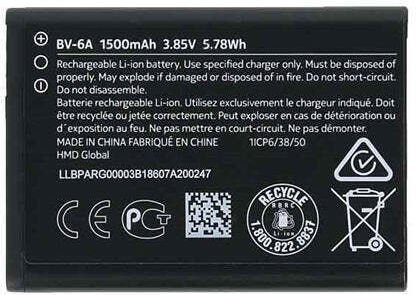 Μπαταρία Αντικατάστασης 1500mAh για Nokia Banana 2060, 2720 flip, 8110, 3060, 5250, C5-03, TA-1059