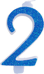 Huge Number Candles No 2 Blue Lumea