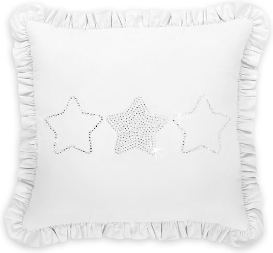 Decorative Cushion Appliqué White