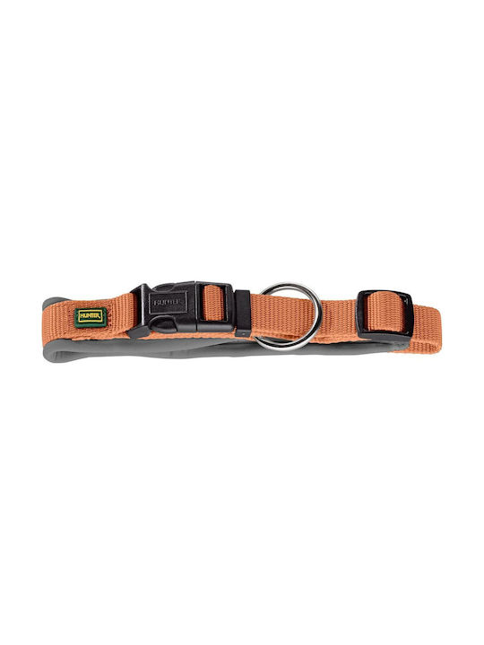 Hunter Dog Collar Neopren Vario Plus Color Copper Grey Durable Nylon Soft Neoprene Padding Continuously Adjustable Pull Relief Easy To Care Comfortable Size