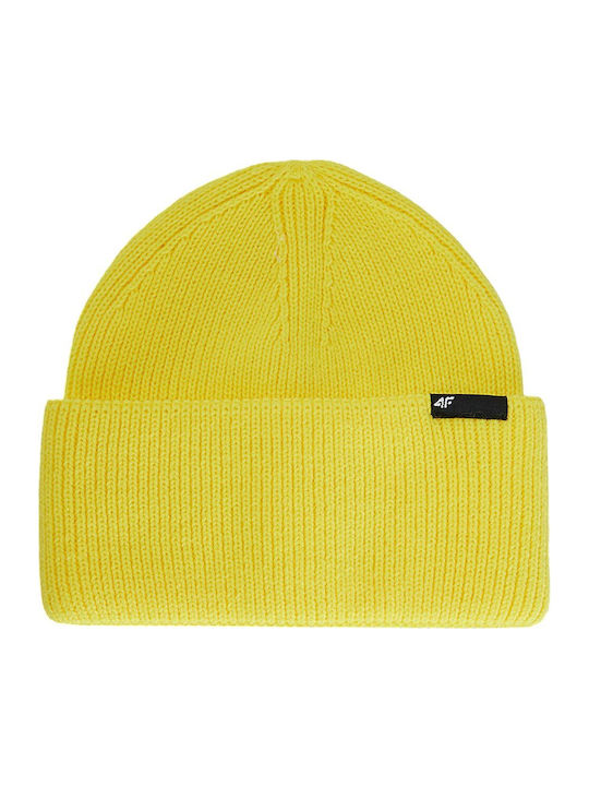 Beanie Männer Beanie Gestrickt in Gelb Farbe