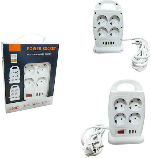 Bandă de alimentare Securitate 8 Prize cu 8 USB-A