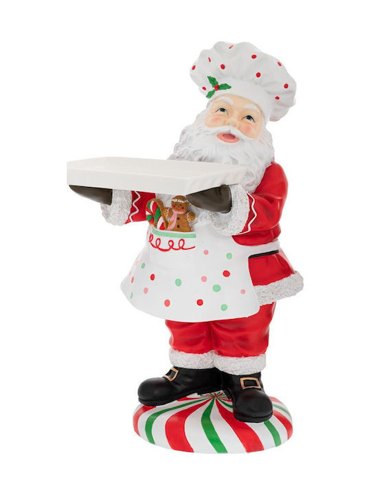 Decorativ Moș Crăciun Roșuς din Plastic 65x36x35cm.