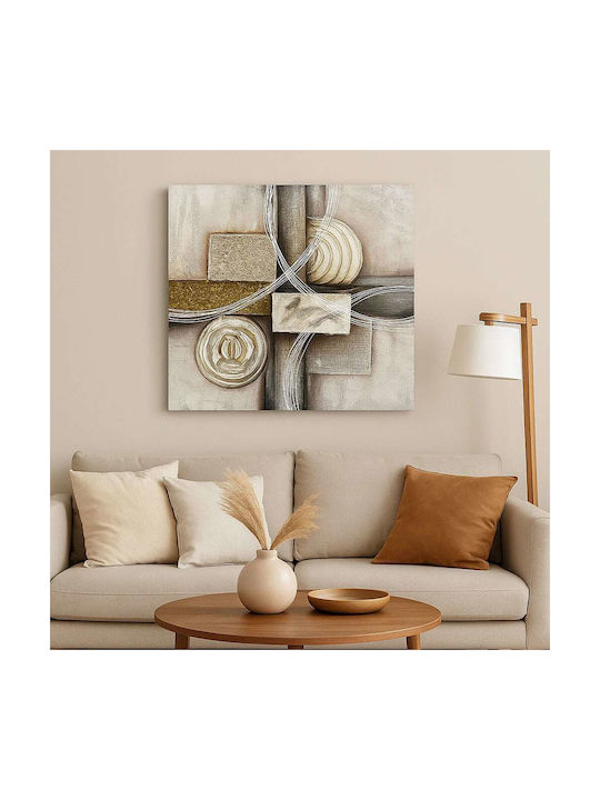Oil Painting Printed Canvas Geometric Design 80x80cm Ankor