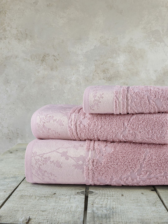 Nima Set of Bath Towels 3 pcs Inverno Pink Weig...