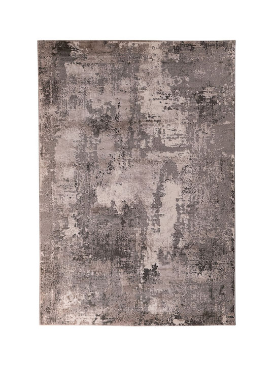 Tzikas Carpets Elements Teppich Rechteckig Synthetisch,Polyester/Cotton/Leather Black-silver