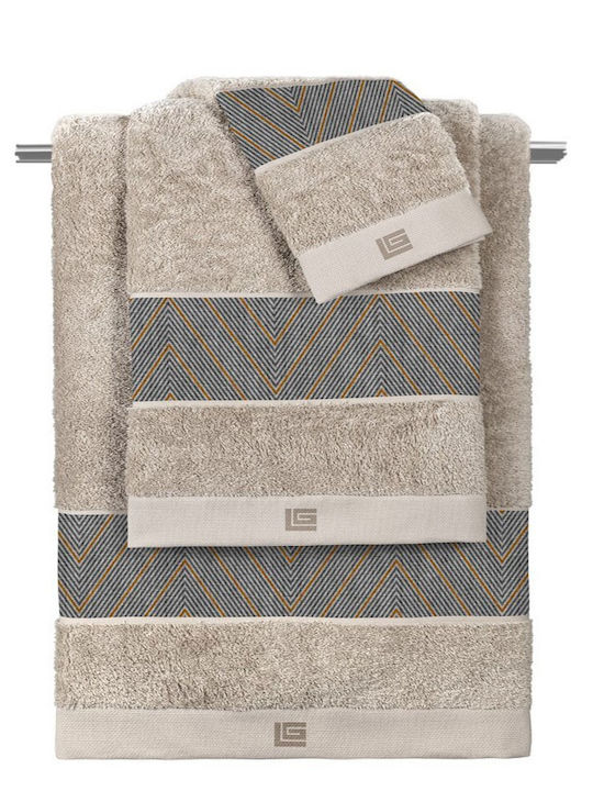 Guy Laroche Bath Towels Set 3 pcs Canyon Anthracite-natural Weight 500gsm