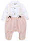 Nanon Baby Baby Bodysuit Long-Sleeved Velvet Ecru