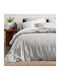 My Home Luxury Duvet Cover Set Queen with 2 Pillowcases 220x240 Grey