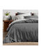 My Home Luxury Duvet Cover Set Single with Pillowcase 160x240 Dark Light Grey