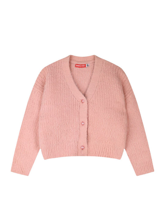 Energiers Kids Cardigan Knitted Salmon