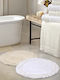 Nima Badematte Baumwolle Rund Eden 35916 White 60x60cm