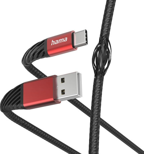 HAMA USB 2.0 Cable USB-C Male - USB-A Black 1.5m