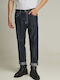 Men's Jeans Pants Elastic with Relaxed Straight Fit Blue