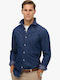 D2 Stud Long-sleeved Cotton Shirt Denim