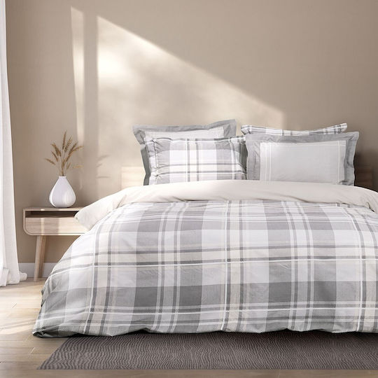 Nima Arthur Σετ Σεντόνια Μονά 170x260εκ. Grey-beige (3τμχ)