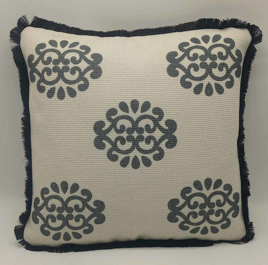 Natural Home Калъф За Възглавница Черно Екрю 45x45см