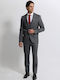Men's Suit with Vest Gray