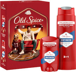 Whitewater Комплект за грижа за почистване на тяло Old Spice Sports Fan Подаръчен комплект за мъже с дезодорант стик и душ гел Whitewater 24-часова свежест за ежедневна употреба Аромат с качествена миризма която трае 2 броя Whitewater Комплект за грижа за почистване на тяло Old Spice Sports Fan Подаръчен комплект за мъже с дезодорант стик и душ гел Whitewater 24-часова свежест за ежедневна употреба Аромат с качествена миризма която трае 2 броя