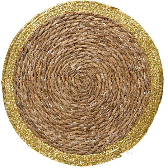 Kaemingk Placemats Din paie Auriu 38x38cm 1buc