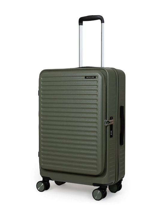 Newcom Medium Hard Suitcase Green With 4 Wheels...