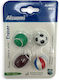 Set Erasers Pencil Cap Sports Balls – 4 Pieces