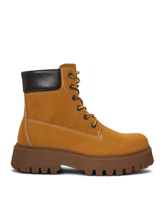 Funky Buddha Stiefeletten Damen Braun