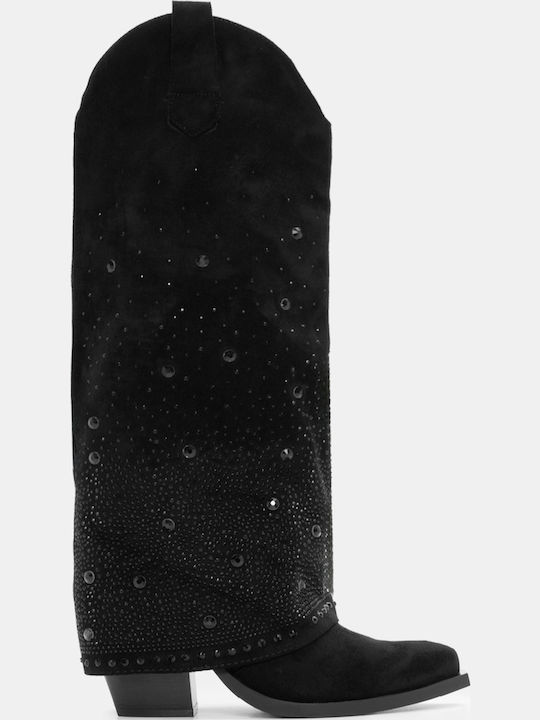 Luigi Cowboy Boots Black