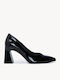 Schwarze Lackleder Pumps Mit Quadratischem Absatz