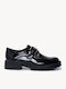 Loafers Negre Dublă Agrafă Metalică K Talpă Chunky