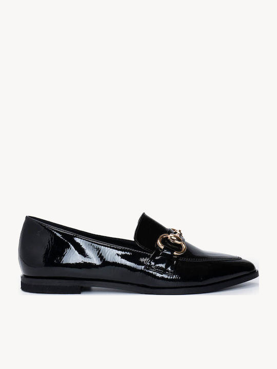 Mocasini Dama Negri Din Lac Loafers Cu Linia As...
