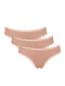 Βαμβακερά Women's Slip 3Pack Chocolate