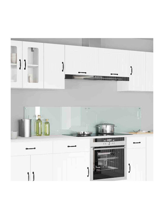 Vidaxl Kitchen Back Panel White 100 x 40 x 0.8 cm Tempered Glass