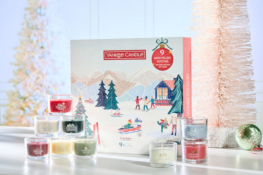 Yankee Candle Διακοσμητικό Κερί Apres Ski σε Βάζο Πολύχρωμο 9τμχ
