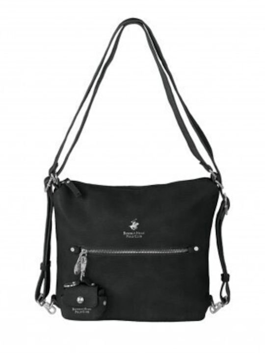 Damen Schultertasche Schwarz Set