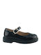Kids Ballerinas with Adjustable Metal Clasp Black