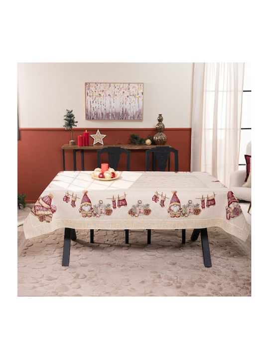 Teoran Weihnachtlich Tischtuch Stoff L180xB140cm.
