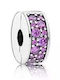 Purple Stone Charm with Zircon