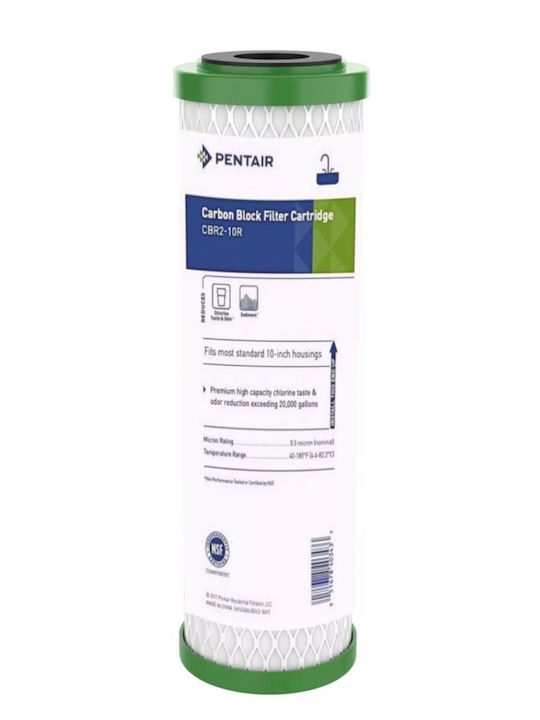 Pentair Countertop and Under Sink Water Filter Replacement made of Activated Carbon 10" CBR2-10R 0.5 μm
