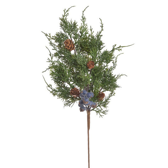 Sucursala Artificială De Brad Cu Conuri De Pin Și Mure 64cm