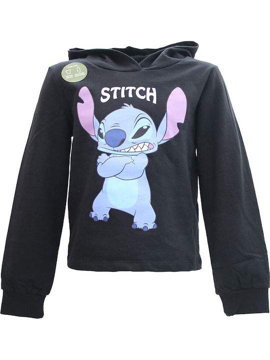 Kinder-Sweatshirt mit Kapuze Black Lilo & Stitch