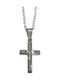 Kalliopi Silver Crucifix Bărbat Din Oțel Cu Lanț