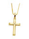 Aris Dentopoulos Jewellery Γυναικείος Σταυρός από Επιχρυσωμένο Ασήμι με Αλυσίδα