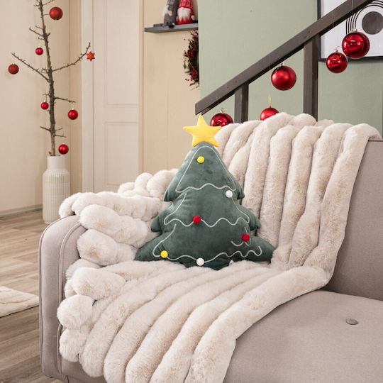 Teoran Christmas Decorative Square Pillowcase Green 45x45cm