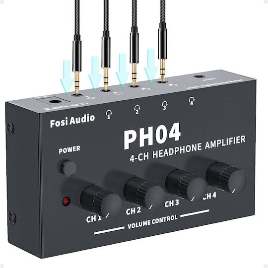 Fosi Audio Ph04 Amplificator pentru Căști cu 4 Canale