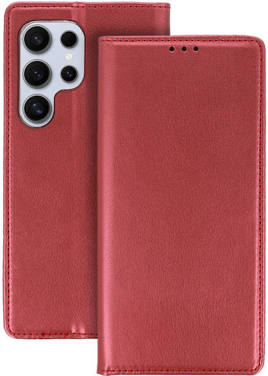 Smart Задна корица Силикон / Кожа / Текстил Бордо (Galaxy S25 FE)