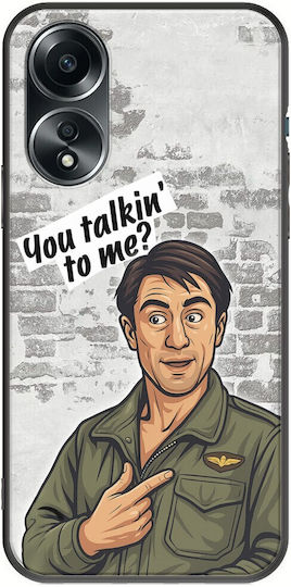 Epic Quotes You Talkin' To Me? Oppo A78 5g Black Tpu Μαύρη Σιλικόνη